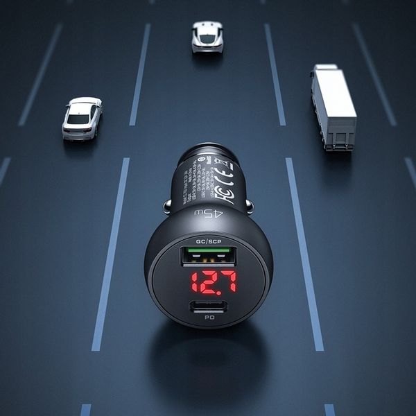 MCDODO ŁADOWARKA SAMOCHODOWA USB/USB-C PD 45W LCD zdjęcie 13
