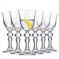 Kieliszki do Wódki Nalewki Likieru na Nózce Eleganckie Krista Krosno 6 x 50