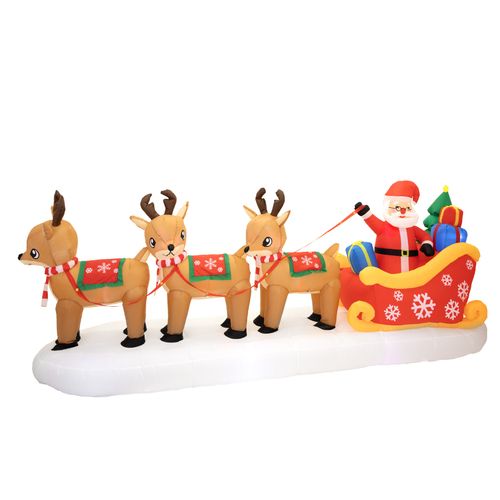 mikołaj nadmuchiwany dekoracja świąteczna sanie renifer dmuchaniec jumihome na Arena.pl