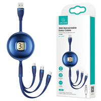 usams kabel u69 3w1 1m niebieski/blue(lightning/microusb/usb-c)