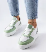 Zielone sneakersy na platformie Tooele 40