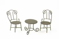 LAS W SŁOIKU- Stół z krzesłami, brązowy- 10cm wys.