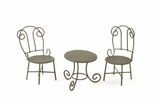 LAS W SŁOIKU- Stół z krzesłami, brązowy- 10cm wys. na Arena.pl