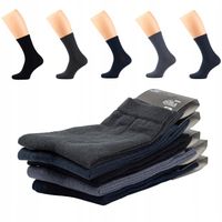 5X SKARPETKI SKARPETY BAWEŁNIANE GARNITUROWE MĘSKIE CIEMNY MIX 41-43