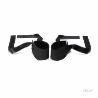 lelo etherea silk cuffs luksusowe kajdanki jedwabne czarne 150cm