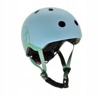 SCOOT AND RIDE KASK XXS-S STEEL dla dzieci regulacja 45-50cm rowerowy LED
