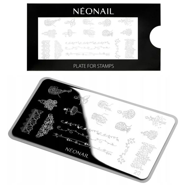 NEONAIL Blaszka do stempli stamping plate 20 zdjęcie 1