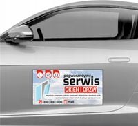 MAGNES NA SAMOCHÓD MATA MAGNETYCZNA REKLAMOWA 60X30 serwis okien drzwi