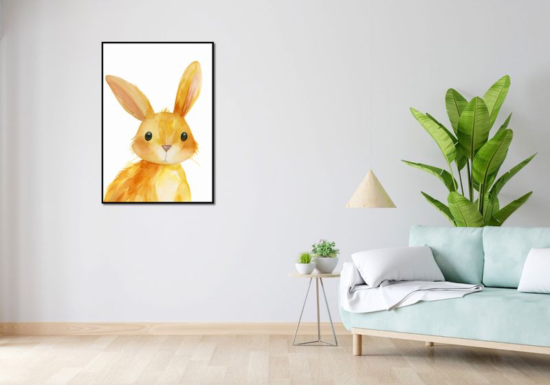 Plakat 68x98cm Słodki Zajączek zdjęcie 4