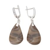 Kolczyki z Krzemieniem Pasiastym - łezki w srebrze 2