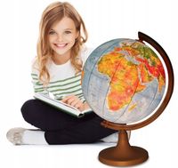 Globus 320mm PODŚWIETLANY 2w1 +strefy + APLIKACJA , na prezent , polit-fiz