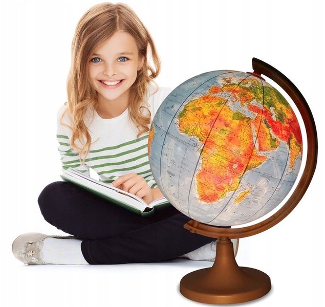 Globus 320mm PODŚWIETLANY 2w1 +strefy + APLIKACJA , na prezent , polit-fiz zdjęcie 1