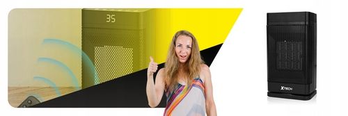 TERMOWENTYLATOR PRZENOŚNY GRZEJNIK FARELKA DO POKOJU Z PILOTEM 1500 W na Arena.pl