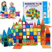 KLOCKI MAGNETYCZNE Duże 3D Magnetic Tiles Konstrukcyjne zestaw XXL 100 el