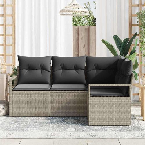 Zestaw Sof 4 pcs Jasnoszary polirattan na Arena.pl