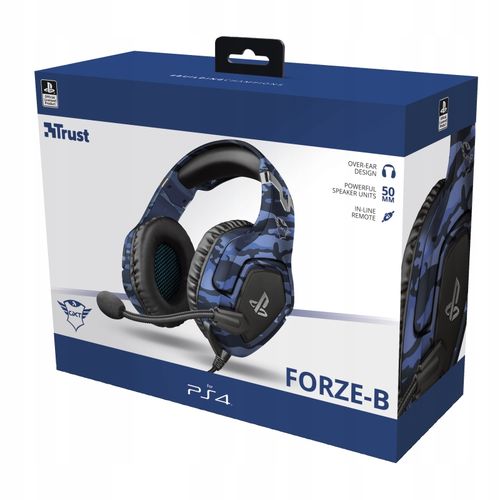 Headset Trust Gaming GXT 488 Forze PS4 niebieski na Arena.pl