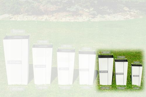 ZESTAW 3X DONICZKI DONICE BIAŁE MATOWE OGRODOWE KWIETNIK STOJĄCY Z WKŁADAMI na Arena.pl