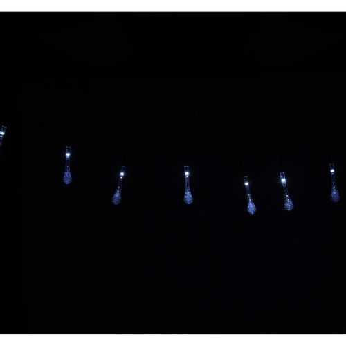 Lampki solarne ogrodowe sople 6,5m 30LED zimny biały na Arena.pl