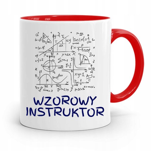 Dla Instruktora Prawa Jazdy Kubek Czerwony Prezent Z Nadrukiem Ze Zdjęciem zdjęcie 1