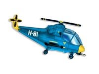 Balon foliowy "Helikopter", niebieski, 24 cale [balon z helem]