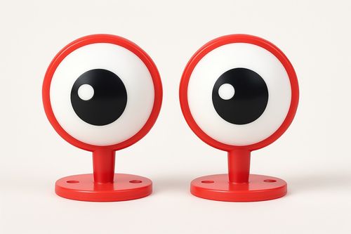 Oczy czerwone do kasku 2 szt na Arena.pl