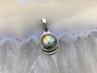 srebrny wisiorek zawieszka kamień naturalny labradoryt srebro pr. 925