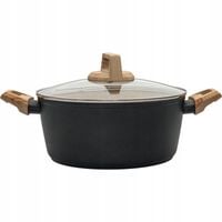 Garnek z pokrywką aluminiowy z powłoką marmurową 24 cm 4,3L