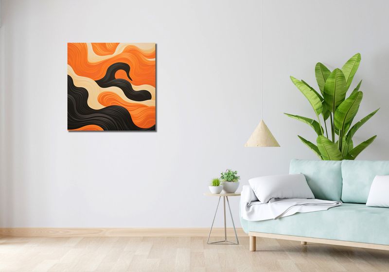 Obraz 70x70cm Dzień spotyka Noc zdjęcie 2