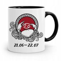 Znaki Zodiaku Zodiakara Kubek Czarny Rak Z Nadrukiem Ze Zdjęciem