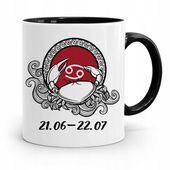 Znaki Zodiaku Zodiakara Kubek Czarny Rak Z Nadrukiem Ze Zdjęciem