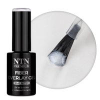 Żel w butelce z mikrowłóknami Fiber Overlay Gel Milky Glitter NTN 7 g