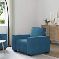 Sofa Fotel Niebieski 59 cm Aksamit