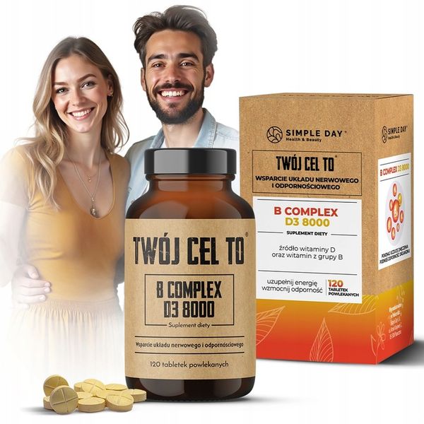 Twój Cel To B COMPLEX D3 8000 witamina z grupy B kompleks - 120 tabletek zdjęcie 1