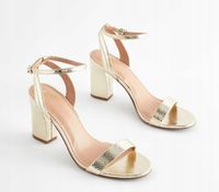 łoty - Sandały na obcasie klockowym next r43