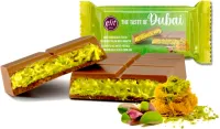Dubai Chocolate Crunchy Knafeh Pistachio, dubajska mleczna czekolada z kremem pistacjowym i ciastem kataifi 90g - Elit