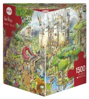 Puzzle 1500 elementów. Świat bajek. Dawno, dawno temu... + plakat