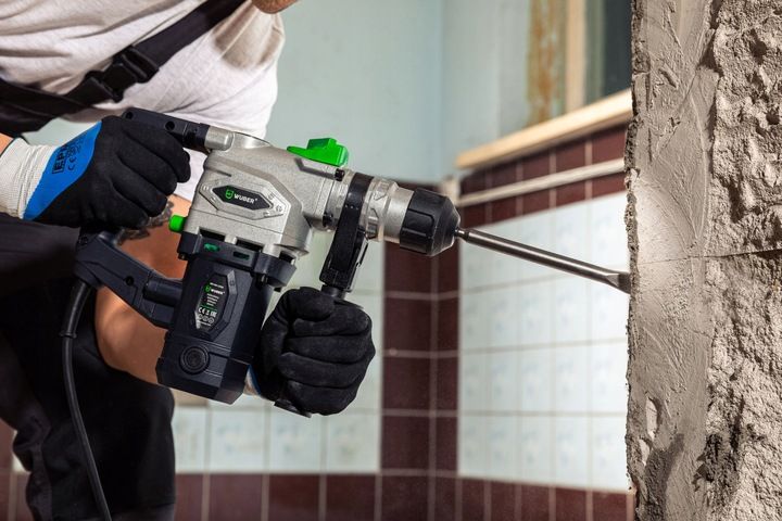 WIERTARKA MŁOTOWIERTARKA MŁOT UDAROWY MOCNA SDS+ WIERTŁA SZPICAK PRZECINAK zdjęcie 15