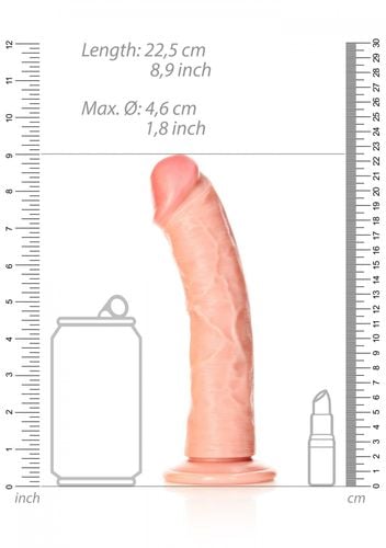 curved realistic dildo with suction cup   8/ 20,5 cm na Arena.pl