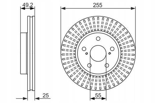TARCZA HAM PRZOD 255X25 V BOSCH na Arena.pl