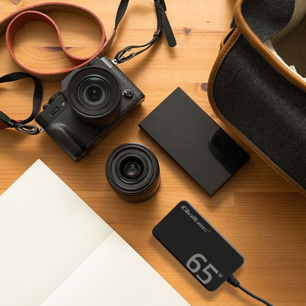 Qoltec Ładowarka GaN 65W USB-C PD do Laptopa MacBook zdjęcie 5