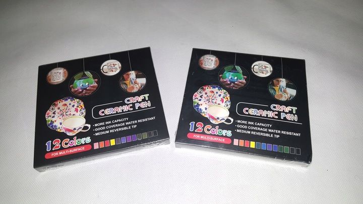 Pisaki do malowania ceramiki 12 kolorów RATEL zdjęcie 12
