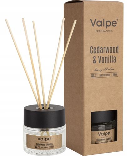 valpe dyfuzor zapachowy z patyczkami drzewo cedrowe - wanilia 50 ml dz50-81 na Arena.pl