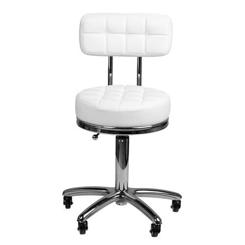 Taboret kosmetyczny AM-877 biały na Arena.pl