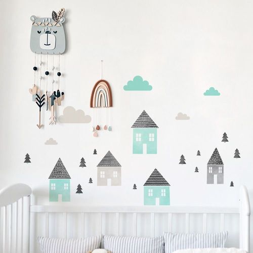 Naklejki Miętowe Domki DK198 XL na Arena.pl