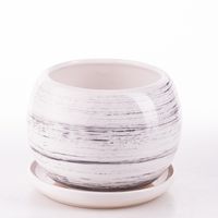 Doniczka Ceramiczna KULA 4 z podstawką beton eco