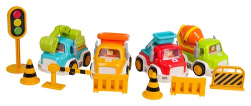 Zestaw Autek Budowlanych Z Funkcją Dźwięku I Świateł + Akcesoria na Arena.pl