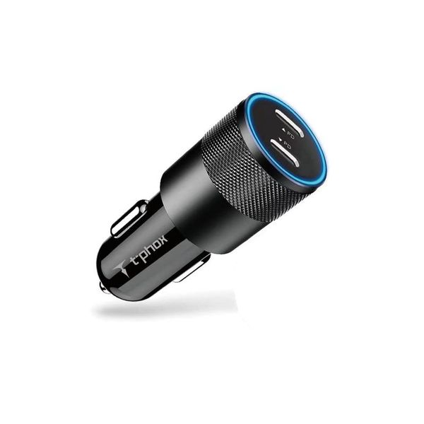ŁAD SAM. T-PHOX T-C09 2xUSB-C 40W BLACK zdjęcie 1