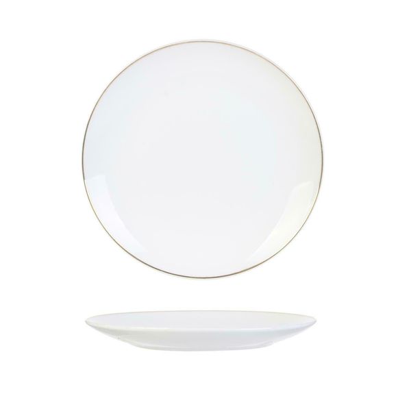 Talerz Pearl Gold 20cm biały zdjęcie 3