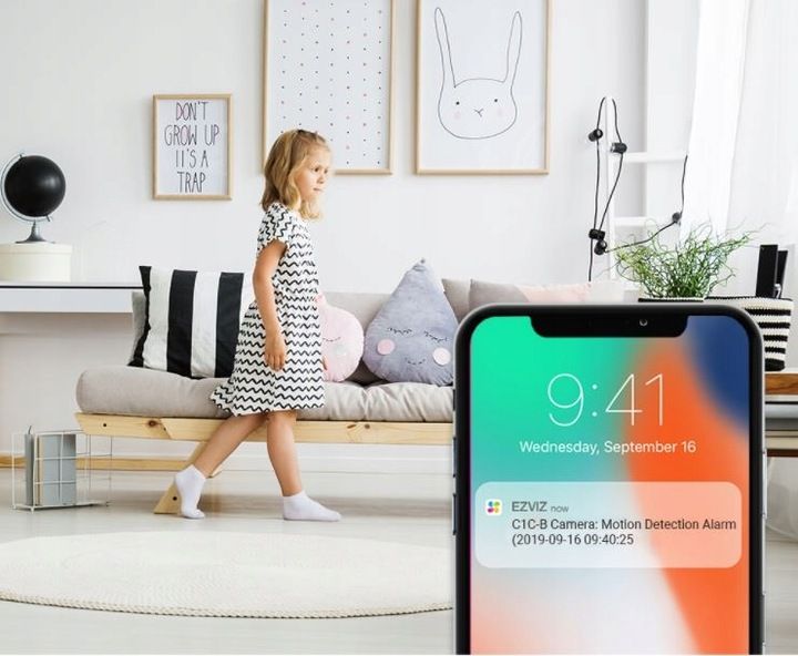 Kamera WiFi C1C-B EZVIZ FHD Mikrofon Głośnik Wewnętrzna magnetyczna zdjęcie 11