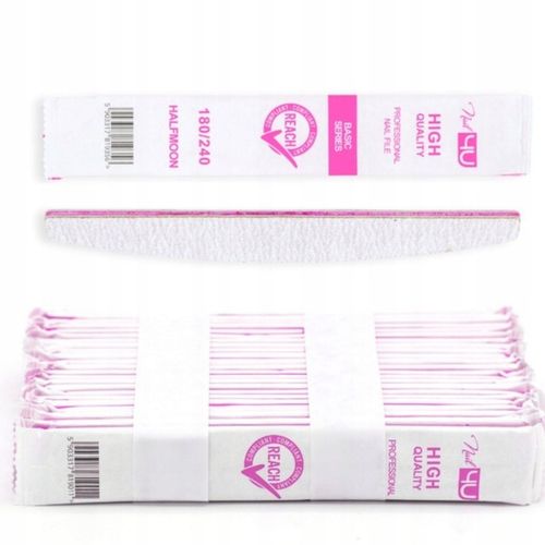 PILNIK DO PAZNOKCI Nail4U Basic Łódka 180/240 Bezpieczny ZESTAW 25 sztuk na Arena.pl